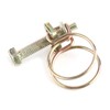 Akozon 10pcs Adjustable Double Wire Hose Clips, Stainless Steel Water