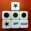 5Pcs White Left Right Center Dice Six Sided Standard Size