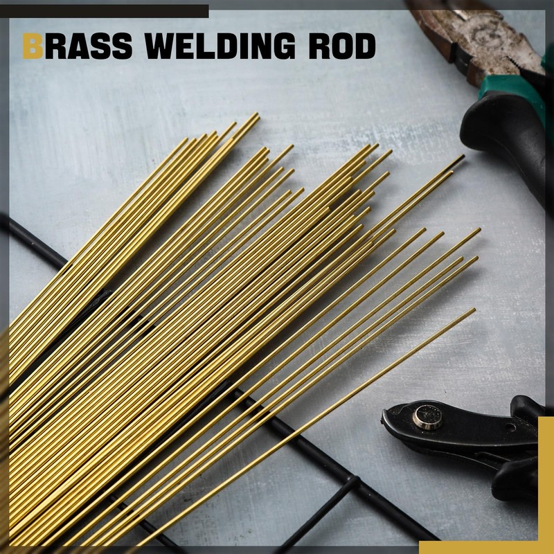 Moxweyeni 40 Pcs Brass Rods 1.5 mm 2 mm Brass