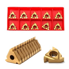 Maizoon CNC Lathe Cutter Tools 10pcs 16IR AG60 CNC Inserts Internal Thread CNC Blades Threading Inserts Lathe Tools DZ13