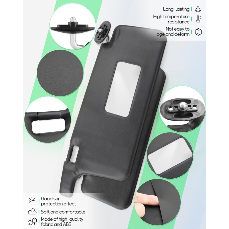 Interior Sunvisor Set Fit for Honda Civic 1996 1997 1998