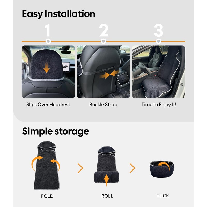 Wigoo Car Seat Cover Towel, Waterproof, for Use After Gym,