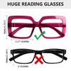 Gr8Sight 6-Pack Huge Reading Glasses for Women with Screwless Spring
