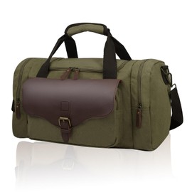 22L Lightweight Travel Duffle Bag - Approved Under Seat Carry-On, Multi-Pocket Weekender Gym Bag with Adjustable Straps, Unisex Overnight Bag for Men & Women (Armygreen)
