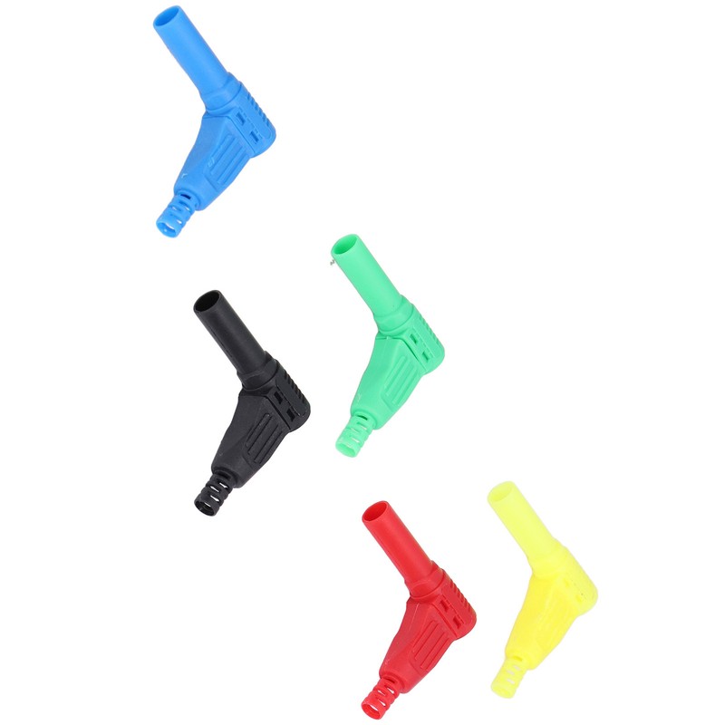 10Pcs Banana Plug Safety Sealed Protection Shrouded 90 Degree DIY