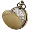 Tiong Classic Smooth Steel Roman Numerals Quartz Pocket Watch with