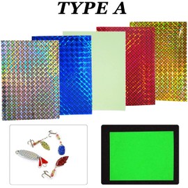 Fishing Lure Tape Reflective Fish Scales Lure Sticker, 15/30pcs Holographic Adhesive Luminous Lures Making Sticker Crafts DIY Film Flash Tape for Fishing Lures Making Metal Baits