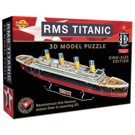 Cheatwell Games - BYO Large Scale 3D Puzzle of The Titanic - Model Kits Ship, Jigsaw Family Puzzles and Cruise Ship 3-D Puzzles Gifts for Kids and Adults, 113 Pieces