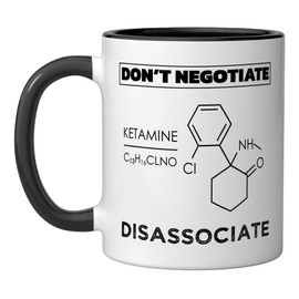 Ketamine Molecule Science Anesthesia Nurse Doctor Physician Ceramic Mug, Black/White
