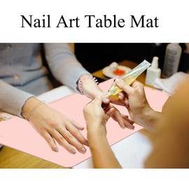 Black Nail Arm Rest Mat, AMOYUN Double-sided Nail Art Table Pad for Manicure Pillow Nail Cushion Soft Microfiber Leather Nail Mat Nail Desk Pad Nail Technician Accessories for Nail Salon