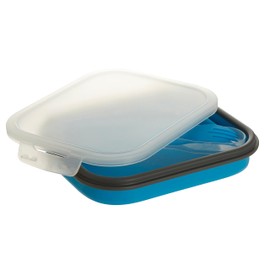 Premier Housewares Stylish Blue Collapsible Lunch Box | Vibrant Bento Lunch Box | Durable Lunch Box For Travel | Space Saving Box With Compartments