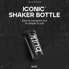 Bulk Iconic Shaker Bottle, Gunmetal Black, 750 ml