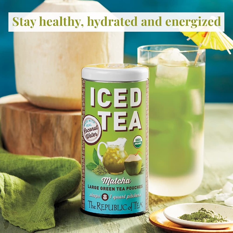 The Republic of Tea Iced Tea Pouches (Matcha Coconut Water,