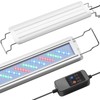 FEDOUR 30-50cm LED Aquarium Light with Timer&10-Level Brightness Adjustment, Full