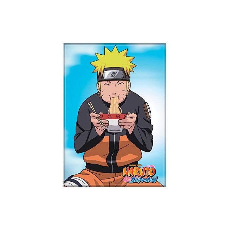 Ata-Boy Naruto Eating Ramen Decorative Magnet, Anime Casual, 1 Count,
