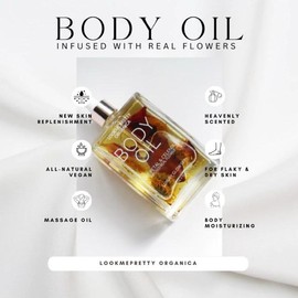 LOOKMEPRETTY ORGANICA BODY OIL WITH INFUSED PETAL FLOWERS 100ml