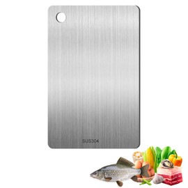 XQMMGO Titanium Chopping Board, Stainless Steel, Double-Sided Food Grade, Easy to Clean and Free Impurities (34 x 23 cm)