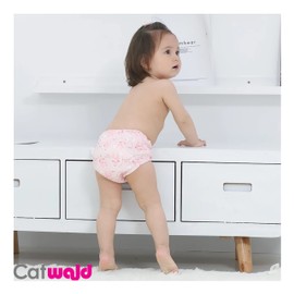 Catwald Calzones Entrenadores para niña y niño, Son Pantalones de Entrenamiento elaborados en algodón 100% (Ballenas, L 2-4 Años)