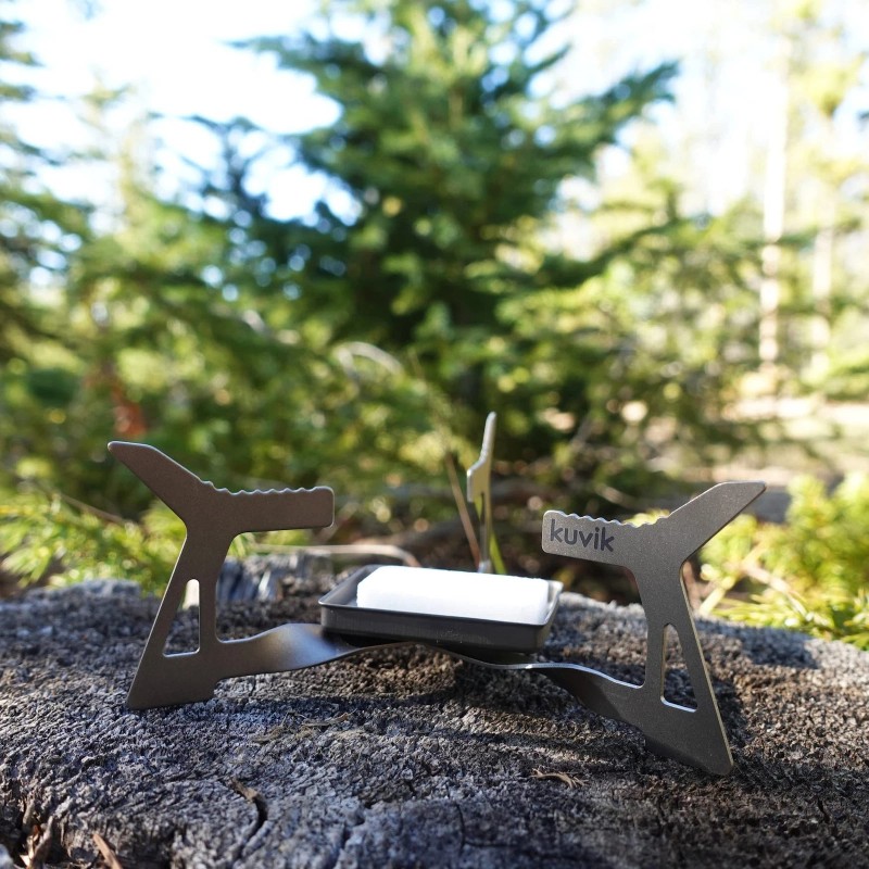 Kuvik Micro Titanium Solid Fuel Stove - Ultralight Stove for