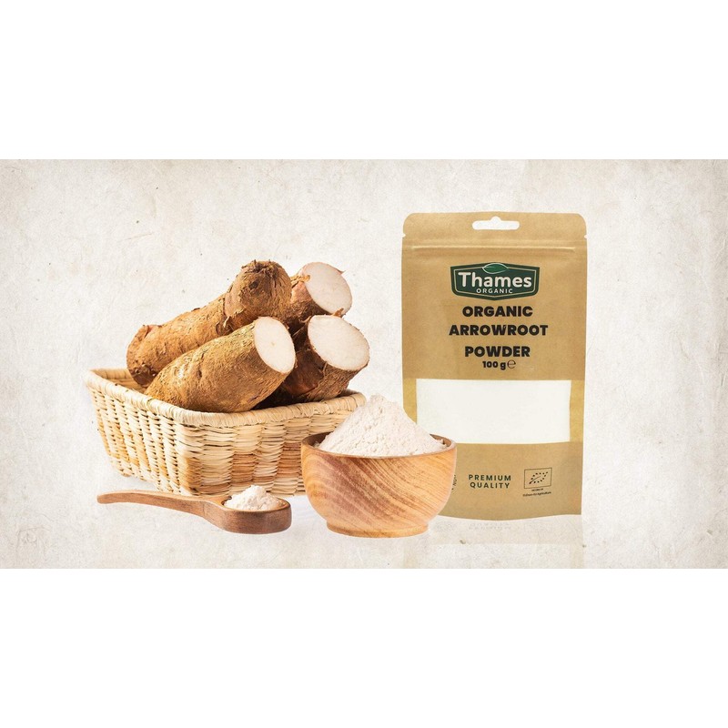 Organic Arrowroot Powder 250g - Arrowroot Flour, Starch Non-GMO Thickening