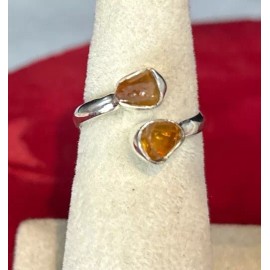 Unbranded P citrine thumb ring sterling silver size 5