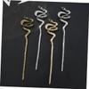 Ipetboom Sets Chinese Hair Chopsticks Snake Gemstone Alloy Hairpin Traditional