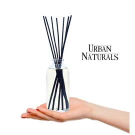 Urban Naturals Warm Vanilla Amber Reed Diffuser Gift Set | Creamy. Warm. Sultry. Notes of Sandalwood, Amber & Smoked Vanilla | Made with Essential Oils & Real Botanical Pieces