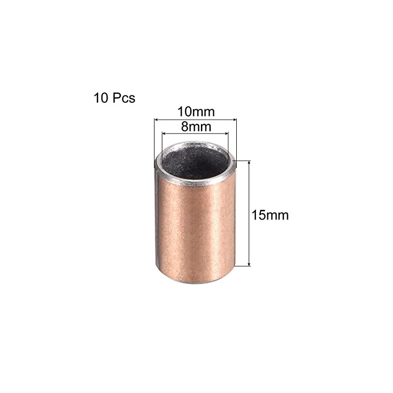 uxcell Sleeve Bearing 8mm Bore x 10mm OD x 15mm