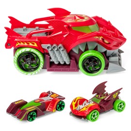 T-Racers Mix 'N Race Squad Launcher Dragon – A dragon truck that transforms into a launcher. Includes 2 exclusive cars, a vehicle launching area and an area for transporting 2 vehicles