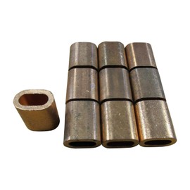 Copper Ferrules 2MM X10 (Oval Crimping Sleeves for Stainless Wire Rope)