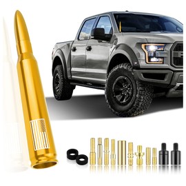 Car Bullet Antenna,Truck Exterior Decoration Accessories Car Vehicle Replacement Antenna Conpatible with Ford F150 RAM 1500 GMC Heavy Duty Pickup Trucks Accessories(New Upgrade Yellow-U.S. Flag)…