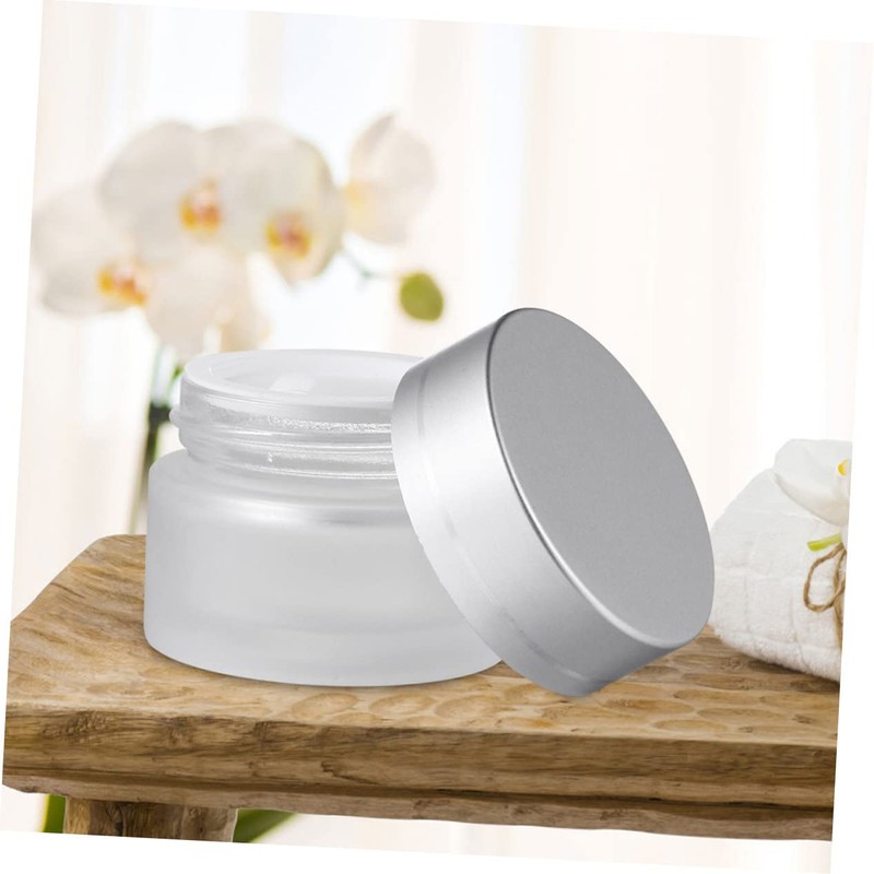 minkissy Compact 8 Pack Glass Jars Sample Jars Cosmetic Containers