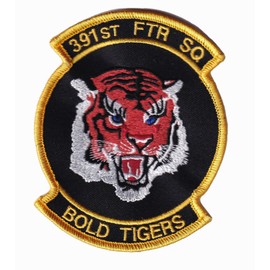 391st Fighter Squadron Patch - with Hook and Loop, 4"