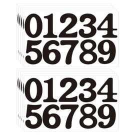 Jiepuxiter 10 Sheets Mailbox Number Stickers for Outside, Self-Adhesive Mailbox Number Decals Waterproof Vinyl Number Stickers for Mailbox Signs Window Door Cars Trucks House Address Number (Black, 4 inch)