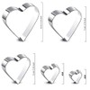 Plouluyt 5 Piece Heart Shape Cookie Cutter Set Valentine Cookie