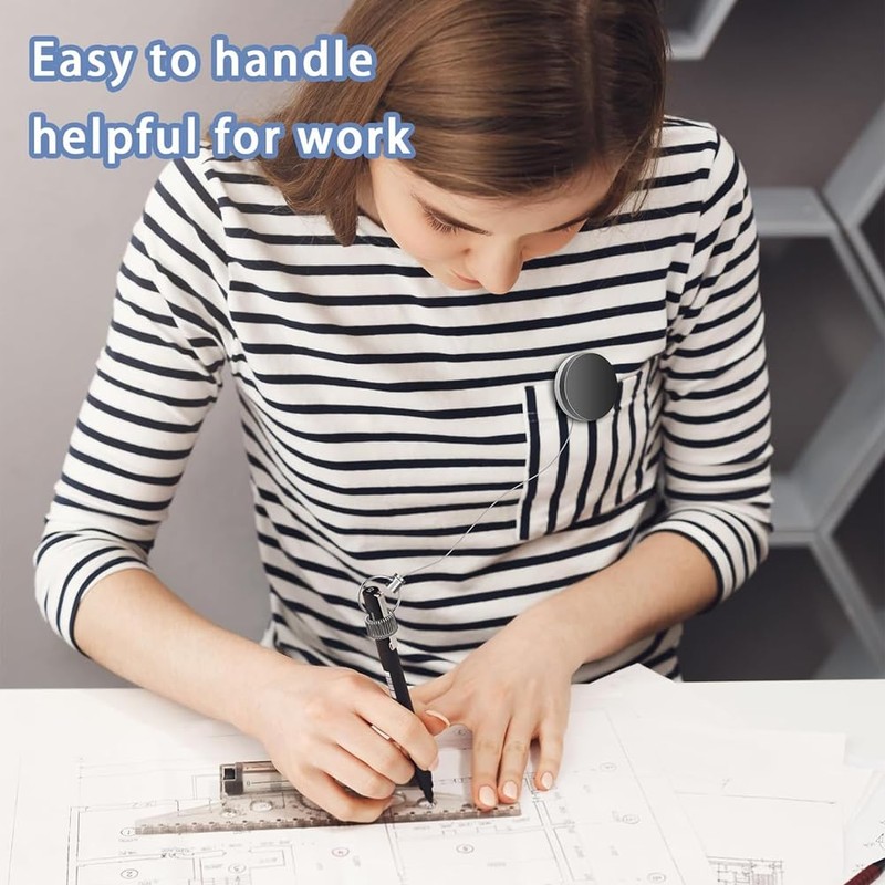 Yeruvce 1 Pack Heavy Duty Retractable Pen Holder with Pull