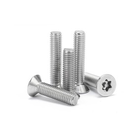 BOZONLI Countersunk Screws Torx M6 - TX Countersunk Machine Screws Stainless Steel Security Anti-Theft Screw M6 x 8 mm Pack of 10