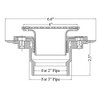 Annde 4-1/4 Square Floor Shower Drain, Shower Drain Base for