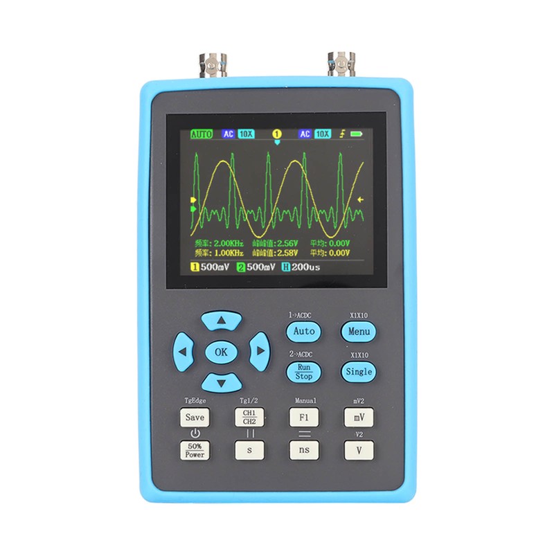 Handheld Oscilloscope 2 Channel 120MHz Bandwidth 2.8in LCD Backlight Display