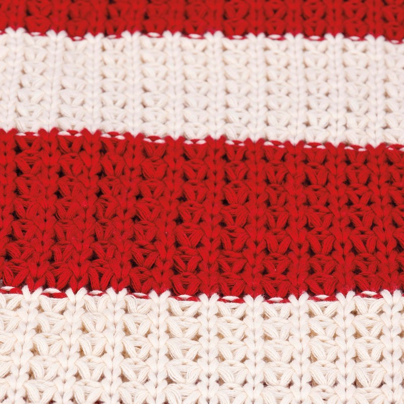 Primitives by Kathy Throw Blanket - Red & White Striped