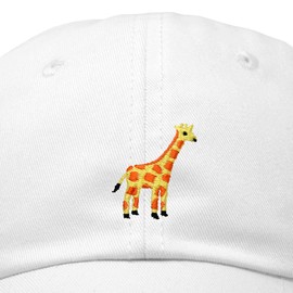DALIX - Gorro de béisbol de algodón bordado con jirafa para mujer, Blanco, One Size