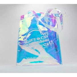 NRG Innovations NEW NRG AND PRISMA LOGO CLEAR IRIDESCENT PVC TOTE BAG