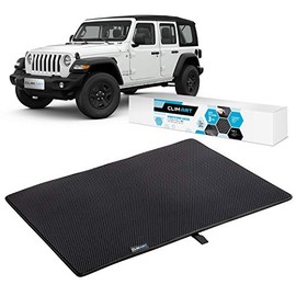 CLIM ART Cargo Liner for Jeep Wrangler 2019-2022 Custom Fit Trunk Mat, with Honeycomb Dirtproof & Waterproof Technology - All-Climate, Heavy Duty, Anti-Slip Cargo Liner, Luggage - FL01119030