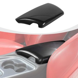 RAZPOY Center Console Cover Armrest Pad Compatible with Dodge Challenger 2015-2024 Interior Accessories Carbon Fiber