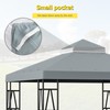 9.8'x9.8' Replacement Canopy Top Cover Only for Gazebo, Double Tiered