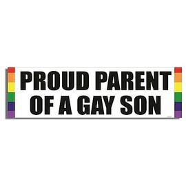 Gear Tatz - Proud Parent of A Gay Son - Car Magnet - 3 x 10 inch - Professionally Made in USA - Magnetic Car Decal