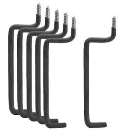 Wideskall 6 Pieces Heavy Duty Garage Storage Screw in Utility Tool Wall Mount Ladder Hanger Hook