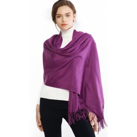 RIIQIICHY Ladies Scarf Purple Pashmina Shawls and Wraps for Wedding Scarfs for Women Winter