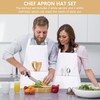 YGKYMVW Chef Apron Chef Hat Set, 2PCS Adjustable Cooking Aprons
