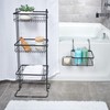 iDesign Everett Metal Standing Shower Caddy, 3-Tier Bath Shelf Baskets